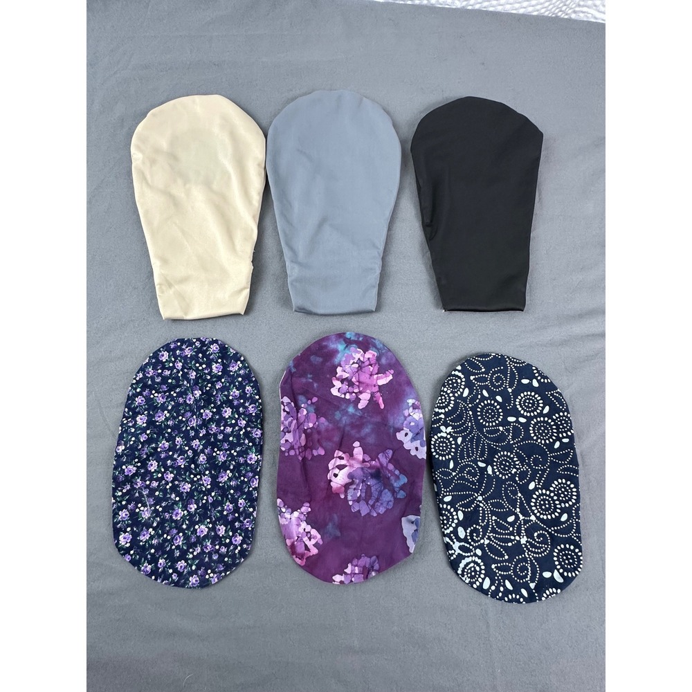 Lot of 6  Ostomy Pouch Covers Colostomy Ileostomy Urostomy Floral / Solid